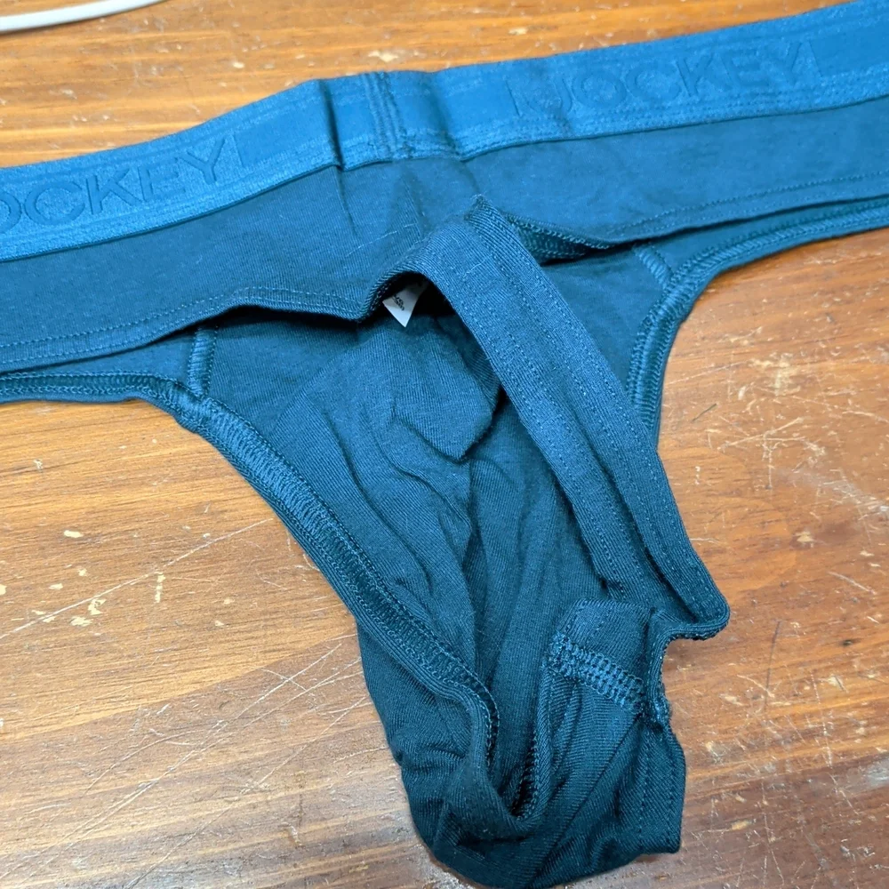 Jockey Essentials 4-Pack Cotton Stretch Men's Thong - Size Large
